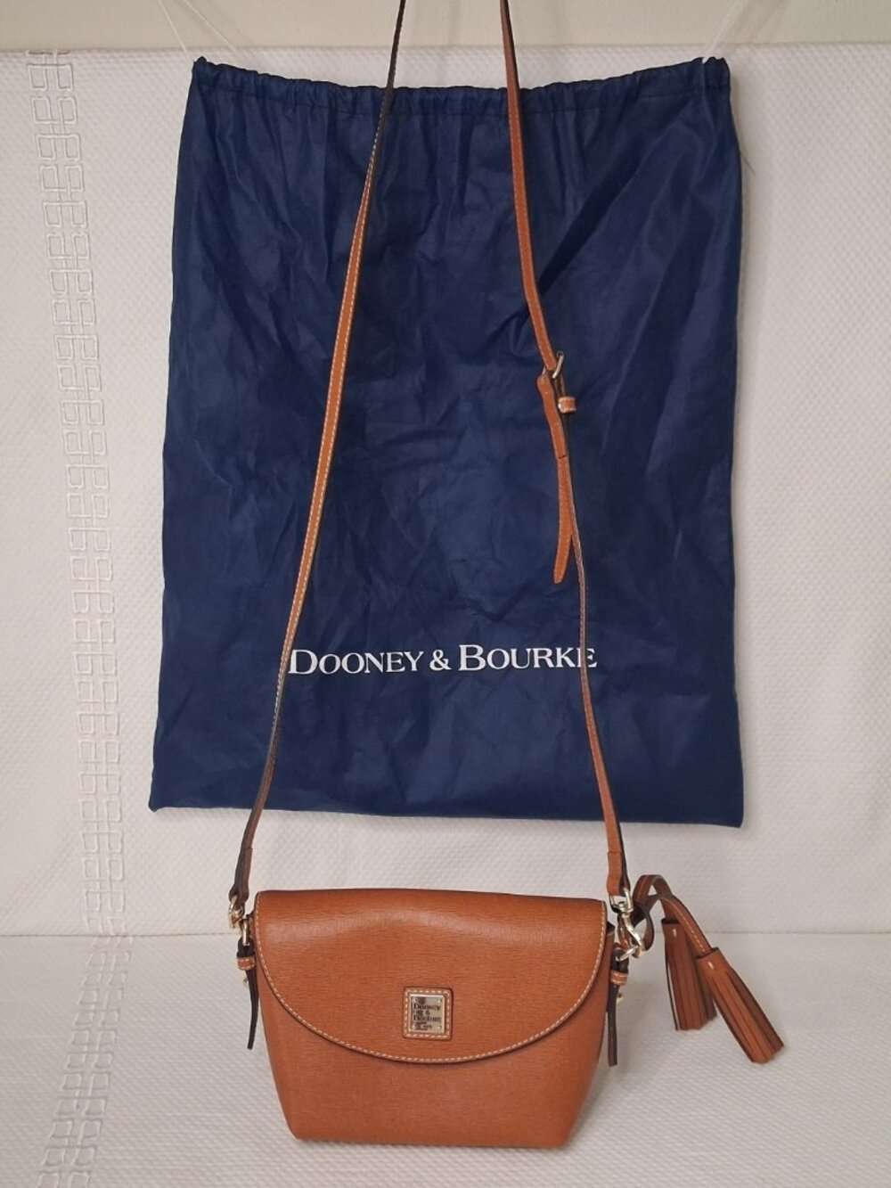 Pebble Grain Crossbody Saddle Bag by Dooney & Bourke